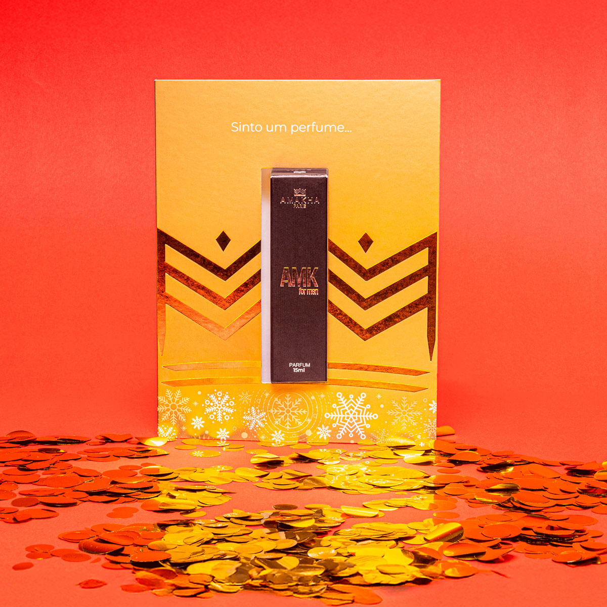 Cartão De Natal Dourado