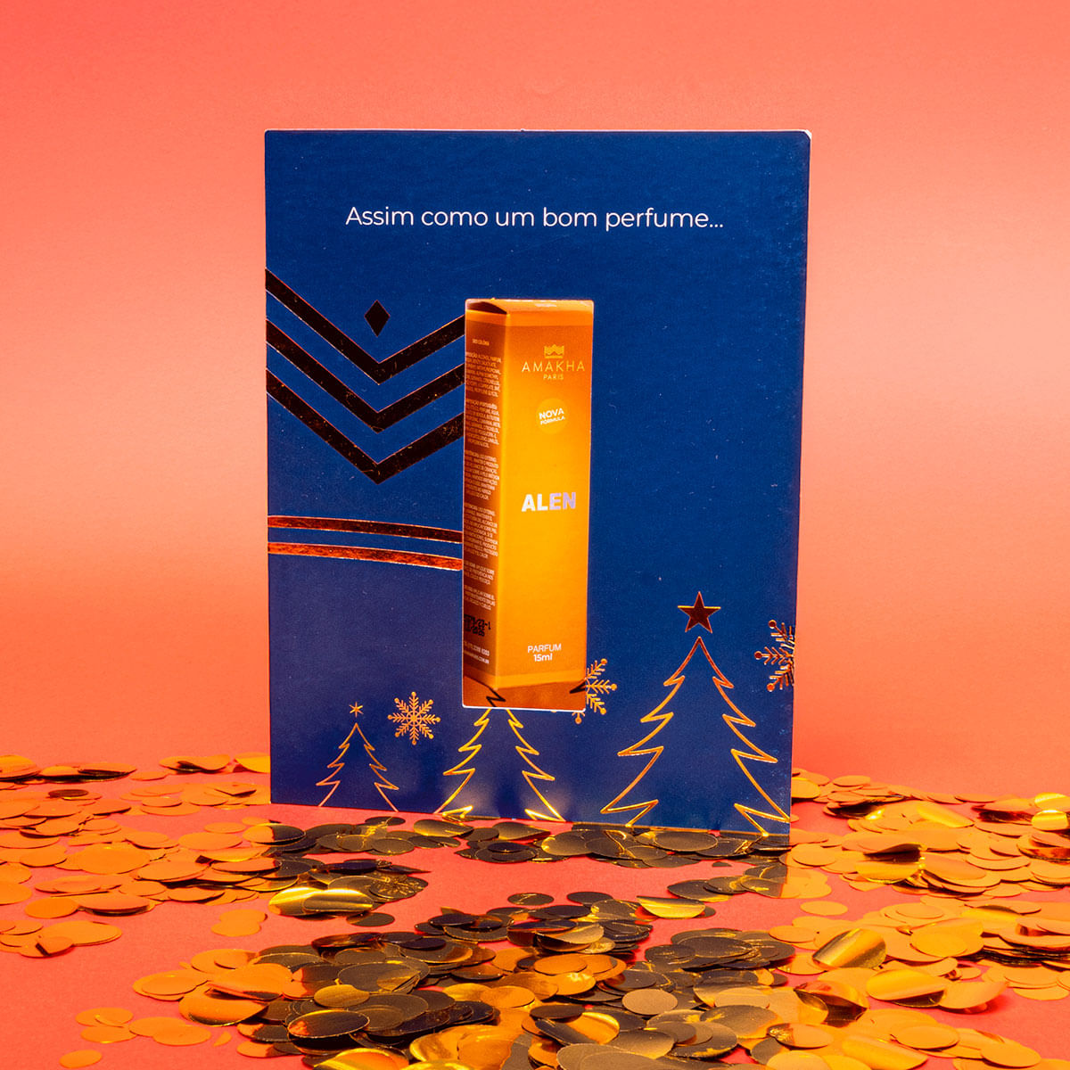 Cartão De Natal Azul